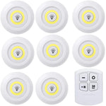 lampe led veilleuse blanc moderne adhésive batterie commandes distante luminosité réglable chambre salle bain