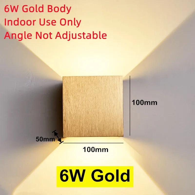 applique murale led moderne noir blanc argent or ip65 résistante 110v 240v