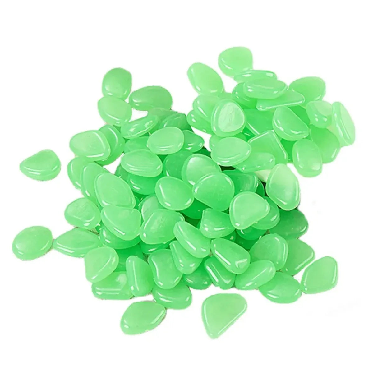 décoration extérieure galets lumineux bleu vert modernes semi translucides 300pcs