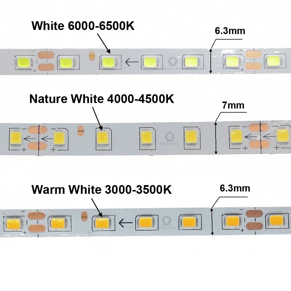 ruban led smd 2835 100 led blanc bleu 4500k 3000k adhésif moderne 220v