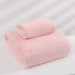 serviette bain microfibre bleu clair séchage rapide motif points adultes