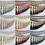 ruban brodé pompons rouge doré classique élégant blanc marron gris décoration artisanal bricolage