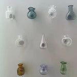 vases magnétiques réfrigérateur transparents bleus verts gris or violets minimalistes modernes