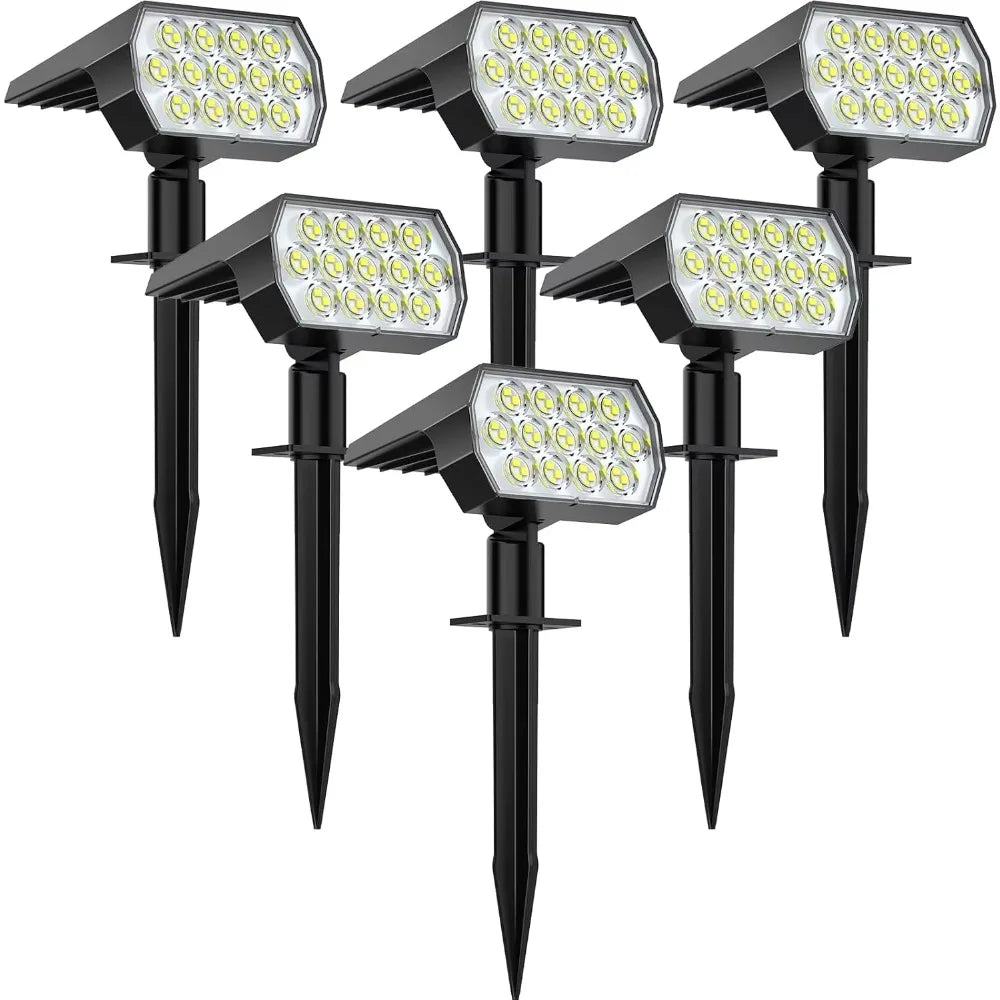 spots solaires ip65 étanches led noirs moderne autonomes modes éclairage contemporains