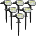 spots solaires ip65 étanches led noirs moderne autonomes modes éclairage contemporains