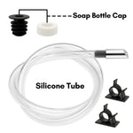 distributeur savon liquide moderne or noir acier inoxydable rotatif facile kit tuyau fixations