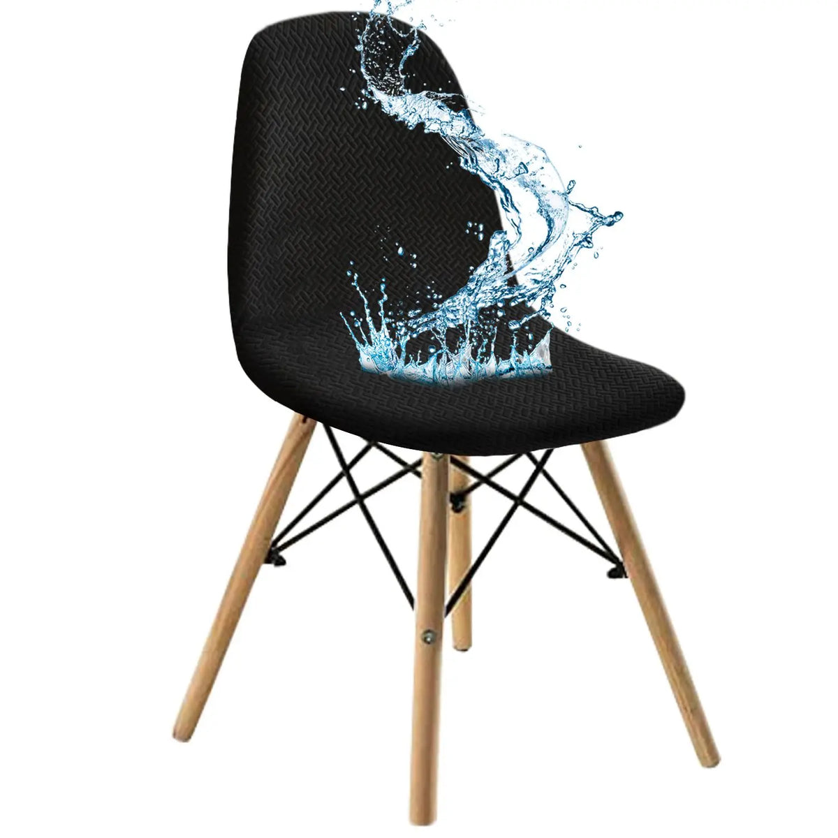 housse chaise jacquard elasthanne polyester moderne vert beige bleu marine noir gris marronpaque minimaliste