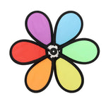 roue vent multicolore moderne rayures diagonales tringle extérieur jardin decoration