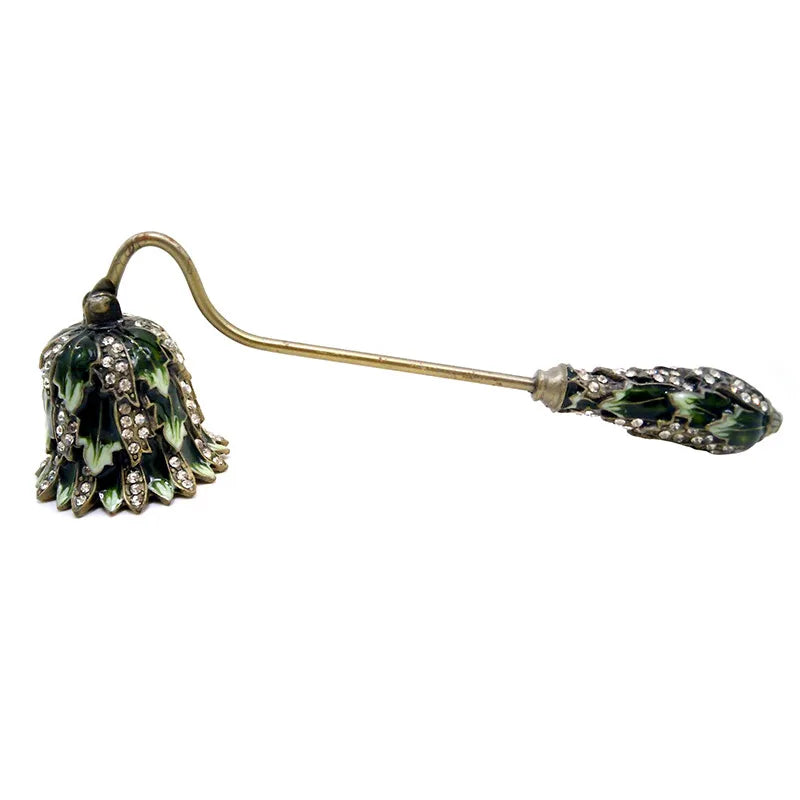 extingueur bougie longue poignée métal fleur stylisée élégant décoration maison cadeau événement