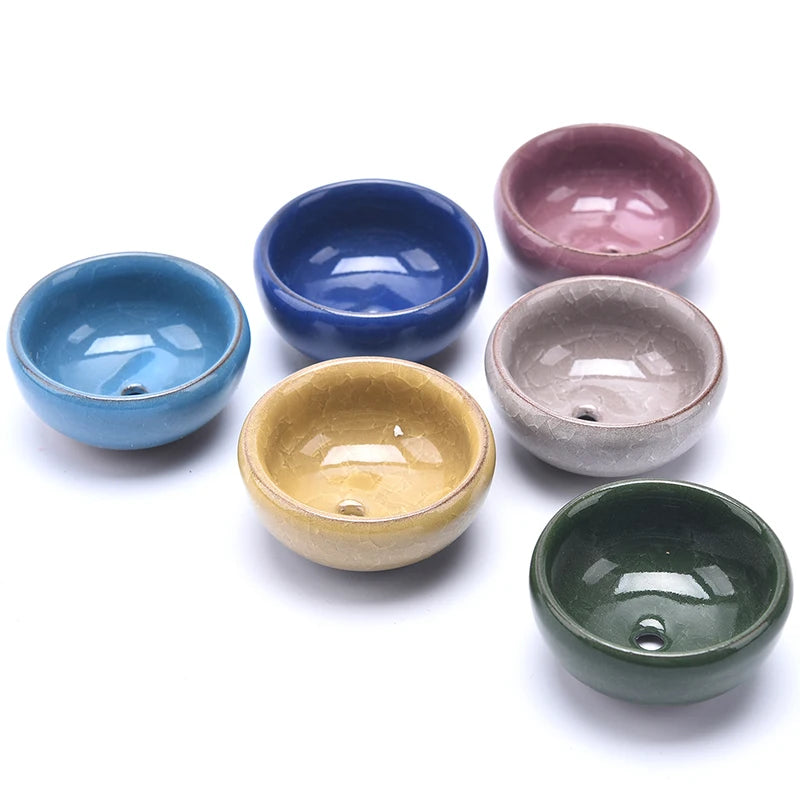 coupelle céramique moderne bleu vert marron gris rose craquelée aspect minimaliste