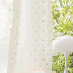 rideau polyester translucide motifs colorés moderne minimaliste maison