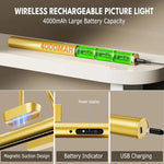 lampe led murale rechargeable or moderne vis fixe éclairage quotidien aluminium batterie 4000mAh contrôle