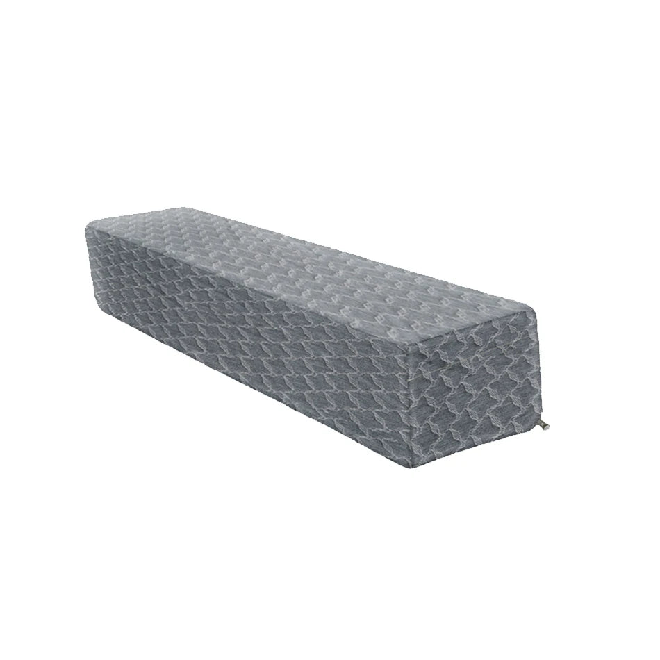coussin lit mousse mémoire forme polyester coton solide gris clair moderne adhésif pliable 100x20x15cm