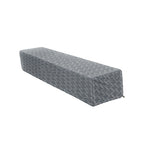coussin lit mousse mémoire forme polyester coton solide gris clair moderne adhésif pliable 100x20x15cm