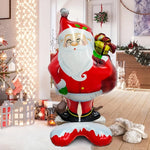 Ballon sur pied du Père Noël en aluminium rouge et blanc de 47 pouces