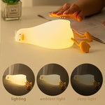 veilleuse led rechargeable canard mignon blanc jaune lampes enfants chambre coucher cadeau anniversaire
