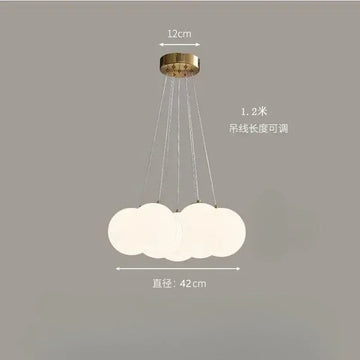 suspension luminaire moderne blanc 12 boules verre opalescent salon chambre décor intérieur