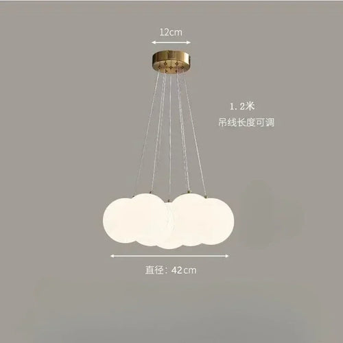 suspension luminaire moderne blanc 12 boules verre opalescent salon chambre décor intérieur