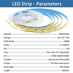 ruban led blanc bleu flexible 2700k 6500k moderne connecteurs 12v 24v