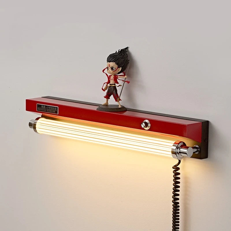 lampe murale industrielle rétro fer réglable jaune rouge noir argenté