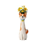 vase chien dessin animé polyester noir blanc moderne motifs floraux