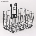 panier vélo pliable noir argenté structure treillis minimaliste utilitaire fixations métalliques avant arrière