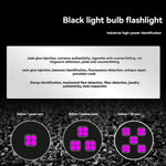 lampe torchon uv led rechargeable anti choc autodéfense affichage lcd texture anti glisse noire