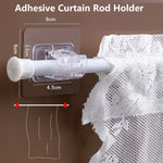 porte coudes rideau adhésifs transparents modernes accessoires rideaux ajustables clips crochets anneaux boucles plastique