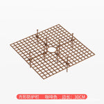 grille protection pot fleur marron clair moderne 19cm 30cm 52cm occlusion horizontal minimaliste