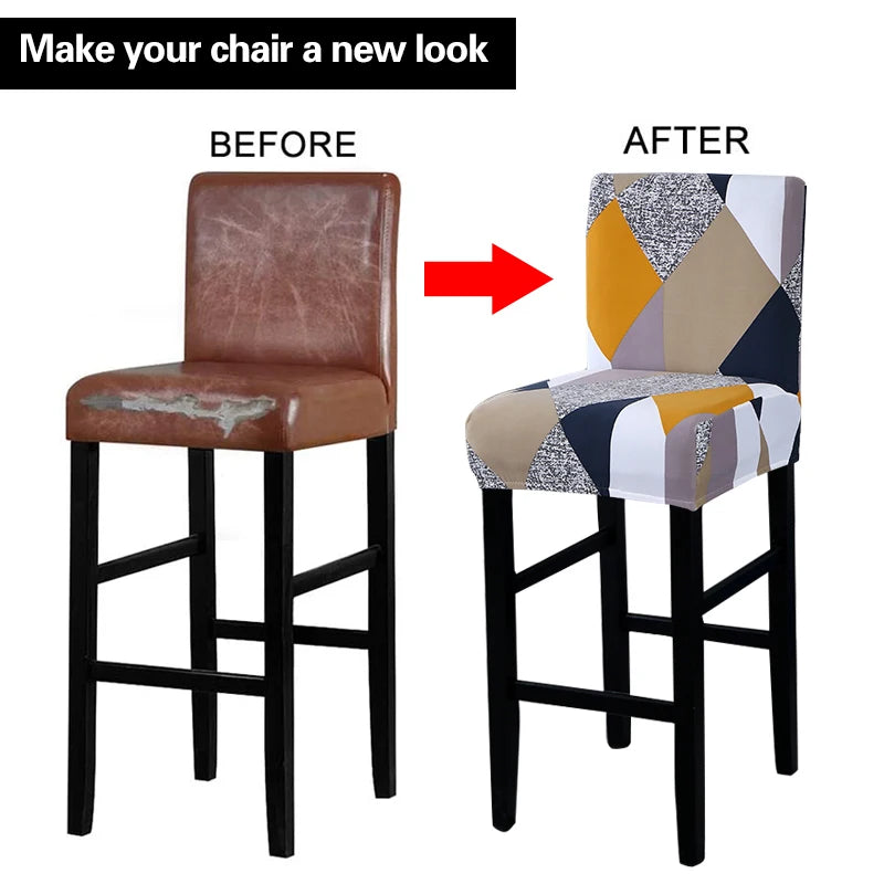 Détail de la matière élastique de la housse de chaise