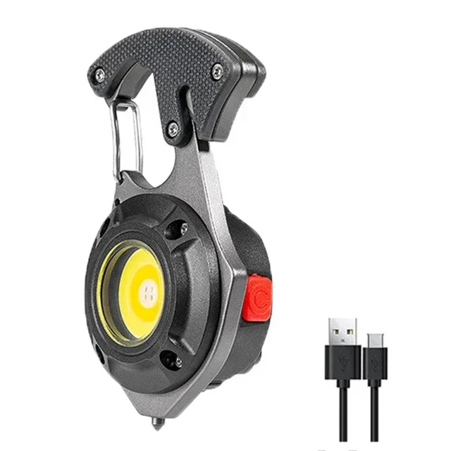 lampe poche rechargeable led multifonctionnelle camping compacte orange noire bleue