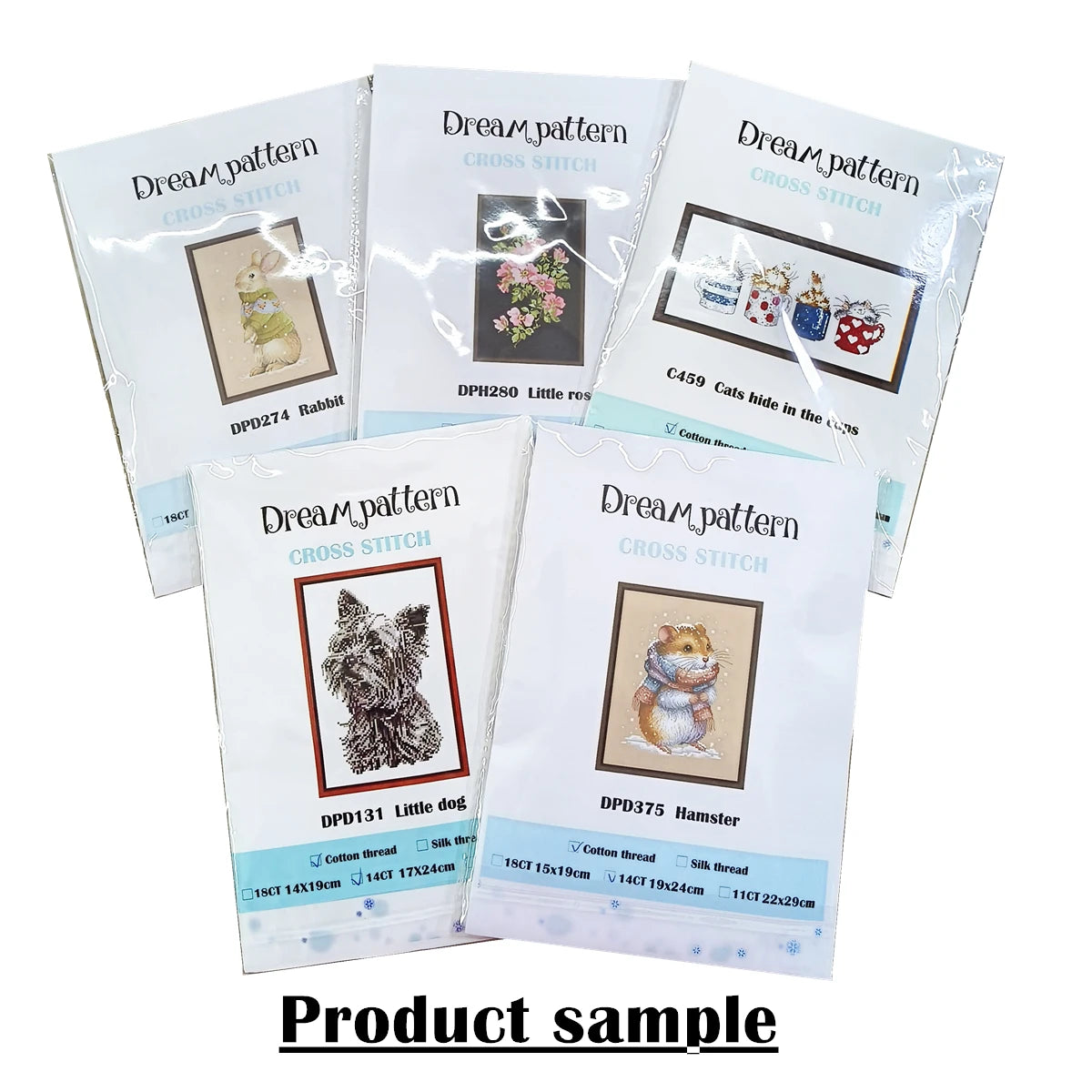 kit broderie points croix york urbain personnes lanternes arbres bâtiments drapeaux voitures ombrelles instructions