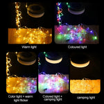 lampe camping solaire guirlande lumineuse led multiple modes charge type