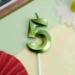 bougies vertes chiffres anniversaire moderne opalescent emballage happy birthday festive minimaliste