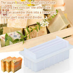 moule savon silicone opaque moderne motifs roses compartiments transparents floral