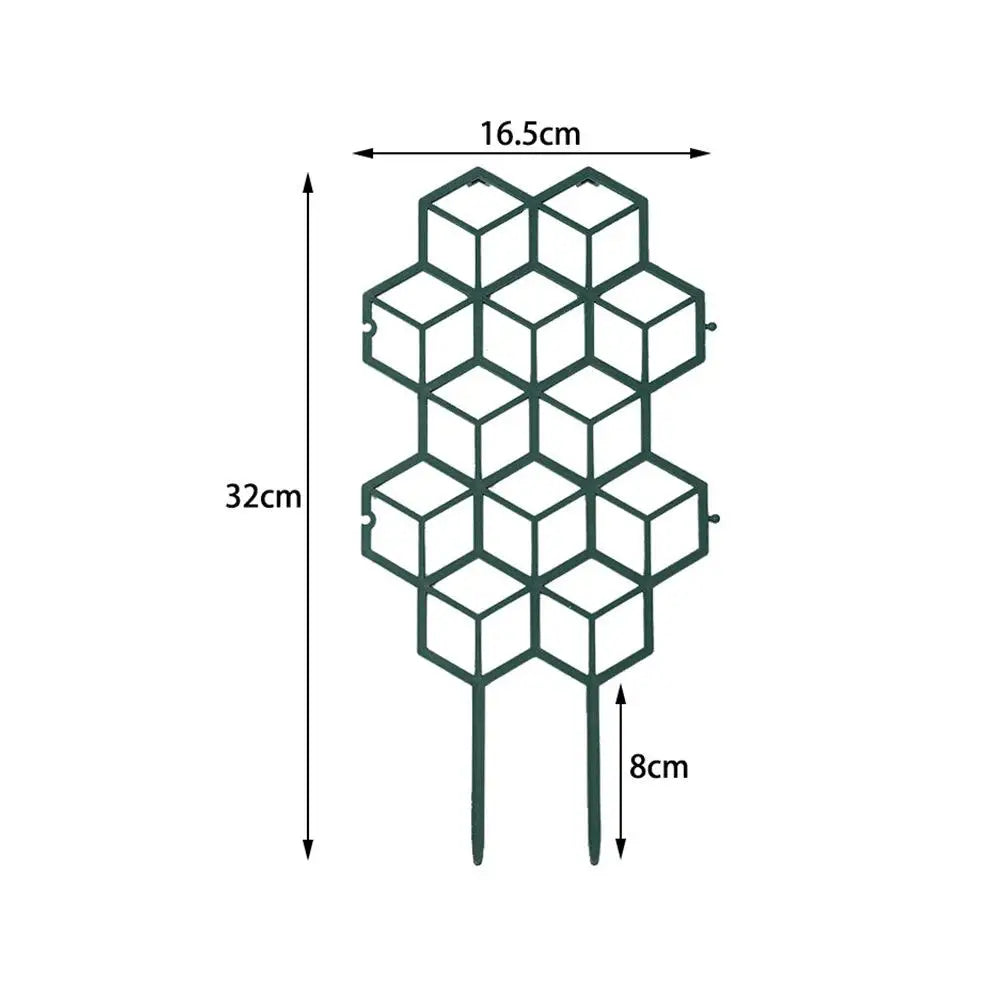 grille plantes hexagonale vert foncé moderne fixation jardin plastique