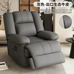 fauteuil relax contemporain cuir gris bois simple moderne poignées bouton commande