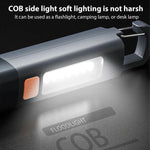 lampe torche gris rechargeable lumiere intense ip68 étanche réglable camping