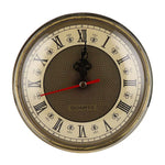 horloges murales classiques quartz blanc doré bronze números romains cadran lignes noires decoration florale