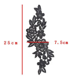 appliques textiles brodées motifs floraux couleurs rouges bleues vertes marrons or coton polyester