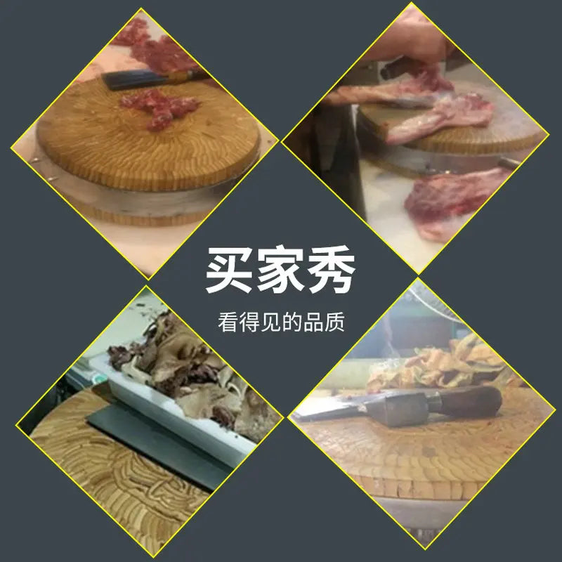 planche découper bois double face recto verso coupe viande légumes facile nettoyage annneau métallique
