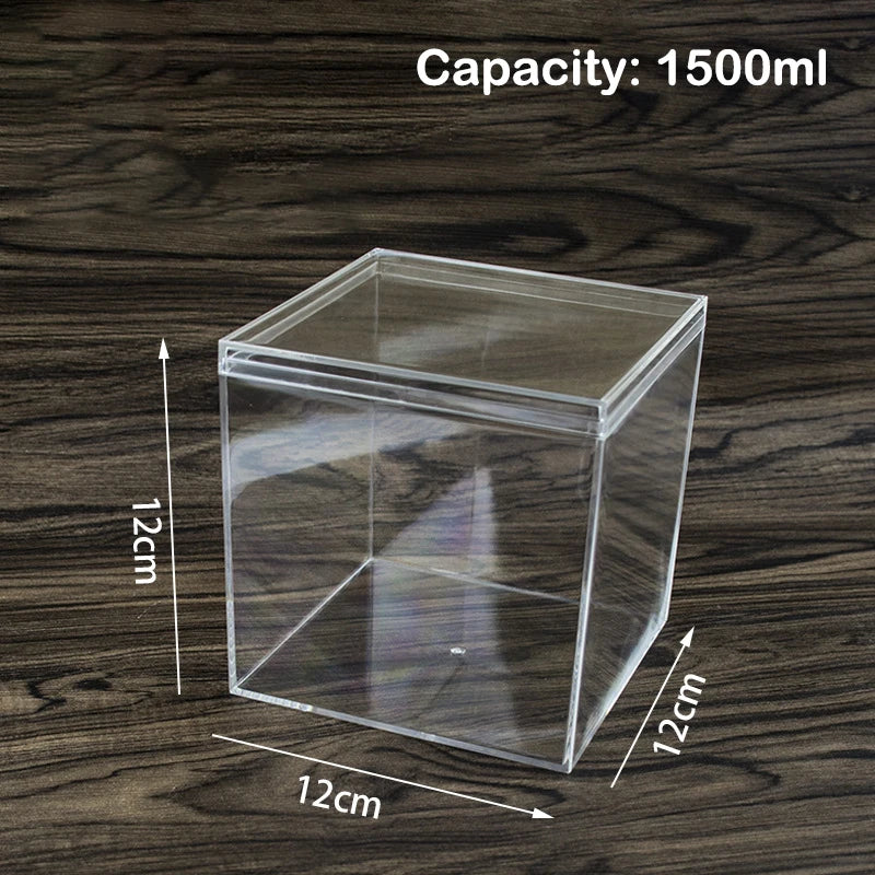 boîtes plastique transparent modernes bijoux rangement sans motif très transparent