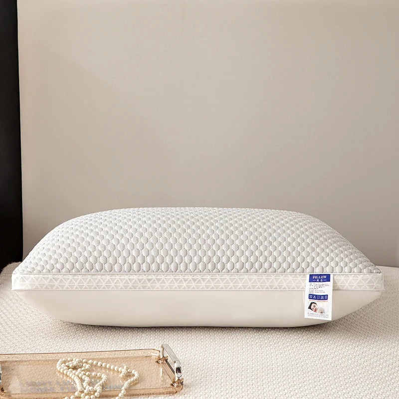oreiller haut 3d bleu clair texture géométrique coton polyester moderne voyage lit