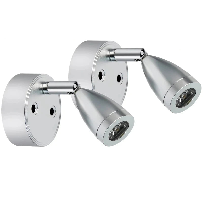 lampe lecture led argentée moderne fixée mur éclairage usb 12v 24v tactile variante intensity