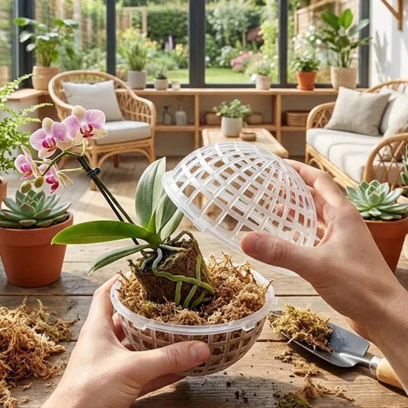 paniers suspendus blancs réticulés modernes rechargeables intérieur extérieur decoration plantes chaine opaque