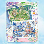 autocollants 3d diy scènes saisonnières printemps été automne hiver illustrées cartes scènes stickers