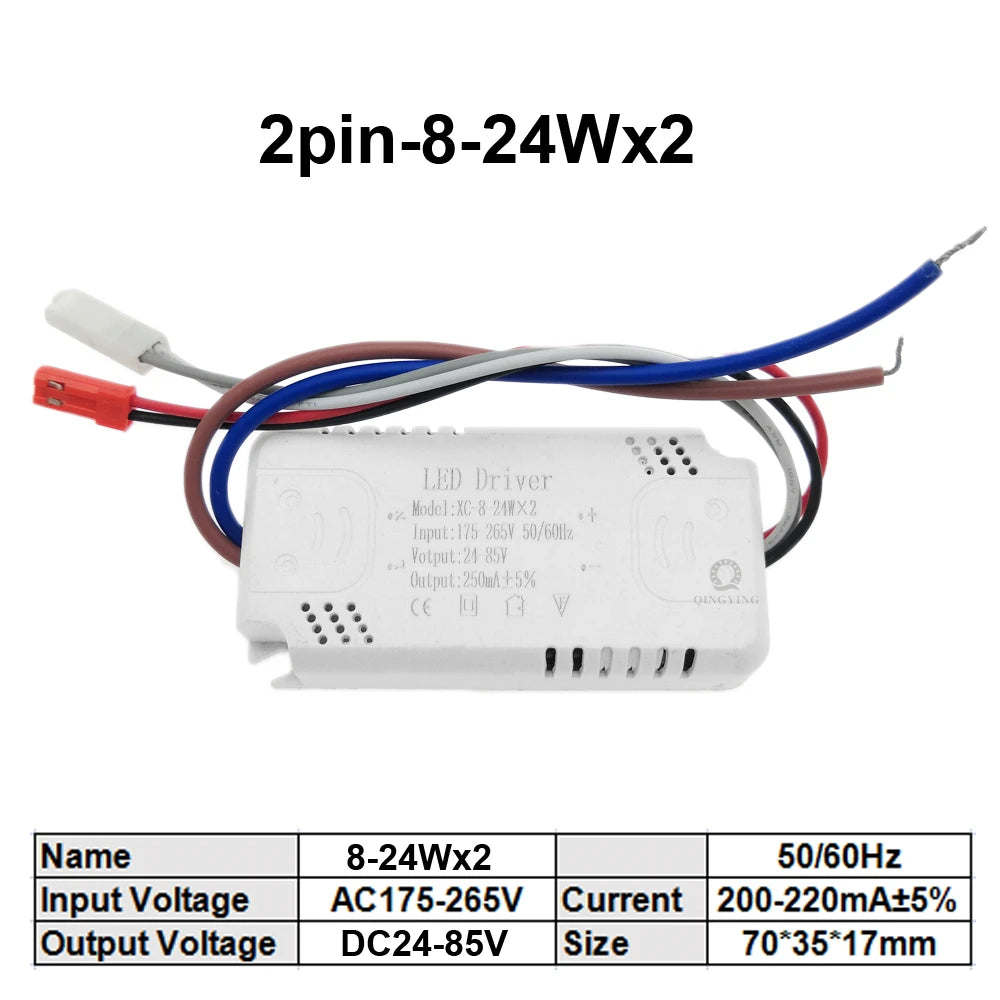 pilote led 24v 200ma 220ma 2pin 3pin 25w 40w 37w 60w 8w éclairage moderne