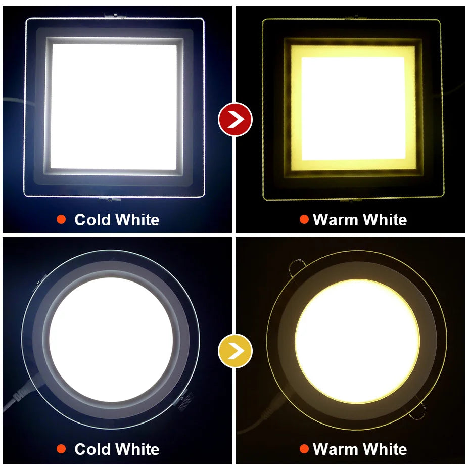 plafonniers led blancs modernes rond carré 6w 12w 18w clips adaptateurs élect