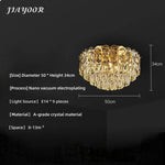 lampe moderne élégante cristal doré brillant led transparent chambre salon