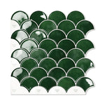 carreaux muraux adhésifs 3d résistants l'eau vert foncé gris rose poisson moderne décoratifrollable